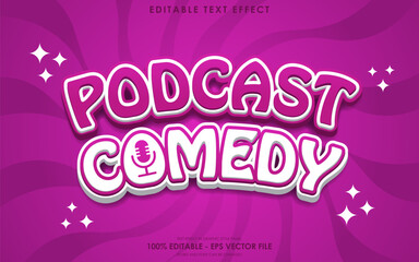 Editable Podcast Comedy Text Effect