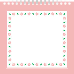 벚꽃 프레임 일러스트