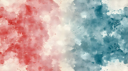 Obraz premium Abstract watercolor background featuring red and blue hues blending softly in a serene setting