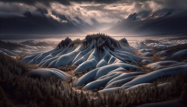 Roche Moutonn&eacute;e &ndash; Asymmetrical rock hills smoothed by glacial