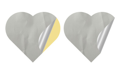 Blank Sticker Texture Design Set For Mockup Template