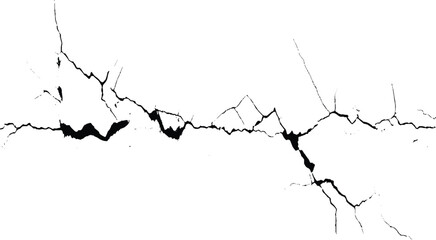 Surface cracks and fissures in ground. Vector grunge cracked texture style with cracked texture.