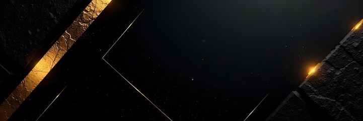 geometric black gold background with luxurious textured lines and slabs,  trendy,  artistic