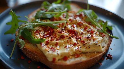 6. A vibrant smoothie bowl garnished with sliced fruits, nuts, and seeds on a wooden table