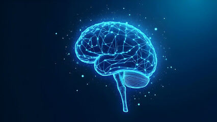 Fototapeta premium Futuristic Digital Brain with Neural Network Connections – Artificial Intelligence, Technology, and Innovation in AI, Neuroscience, and Data Science