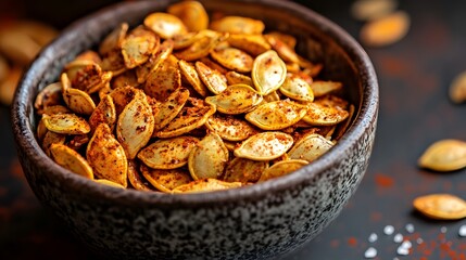 66. A vibrant smoothie glass with colorful fruit slices arranged decoratively