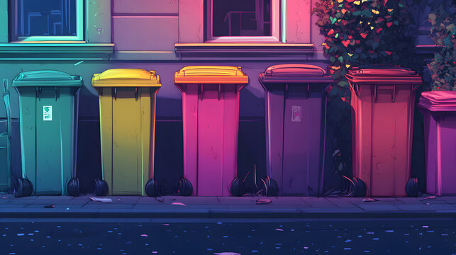 Litter Bins lo-fi cartoons