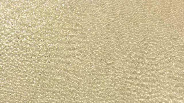 Nature of the beach and sea Summer with sunshine, sandy beaches, clear blue waters sparkling against the blue sky. On an island with good ecology and environment Background for summer vacation