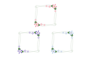 オダマキ　四角いフレーム