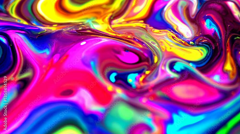 Poster vivid liquid color swirl: dynamic abstract patterns in motion