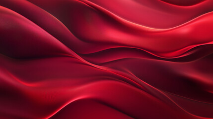Obraz premium Luxurious red satin fabric with a smooth, silky wave