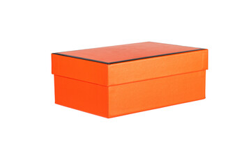 Orange box isolated on transparent background 
