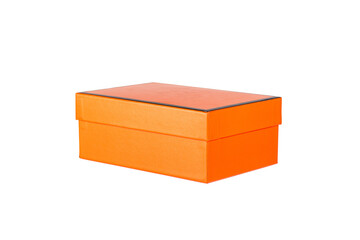 Orange box isolated on transparent background 