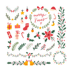 Christmas decoration flat design