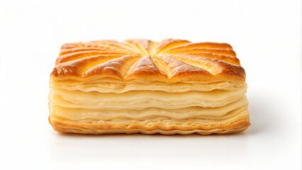 puff pastry isolated on white