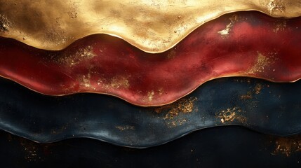 Abstract layered gradient with opulent gold accents evokes luxury and sophistication