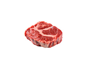 Fototapeta premium Raw beef steak isolated on transparent background 