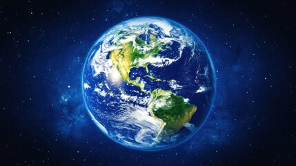 Fototapeta premium Our Blue Planet: A Stunning View of Earth from Space