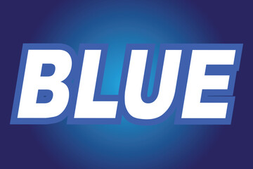 3d blue color text effect