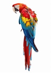 Obraz premium Vibrant tropical parrot feathers display