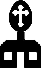 Easter egg housekeeper icon isolated on transparent background