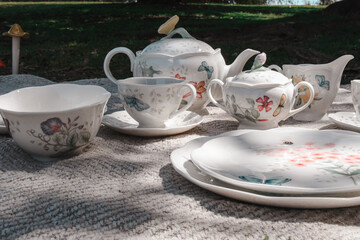 Floral Tea Set for a  Spring Tea Party