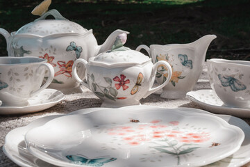 Floral Tea Set for a  Spring Tea Party