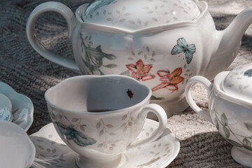 Floral Tea Set for a  Spring Tea Party