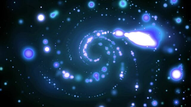 Blue abstract swirling light tunnel, digital art background A swirling vortex of glowing particles and lines, depicting a digital tunnel or abstrac 01