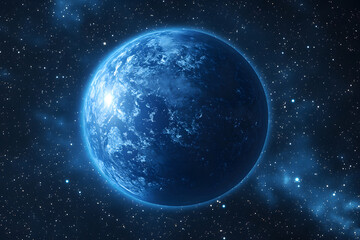 Obraz premium 宇宙空間に浮かぶ地球。北米大陸を中心とした美しい地球の夜景