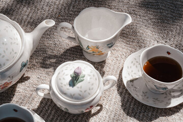 Floral Tea Set for a  Spring Tea Party