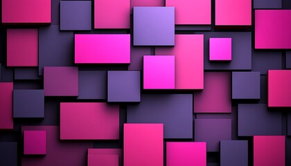 Obraz premium Abstract composition of purple and pink rectangles and squares