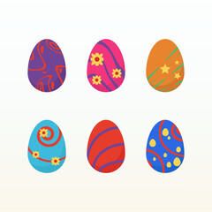 Colorful Easter Eggs Illustration