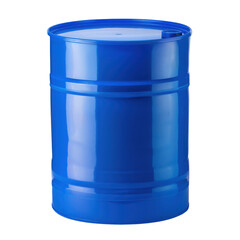A vibrant blue industrial barrel suitable for various storage applications.