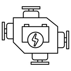 Hybrid engine Outline icon