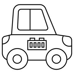 Car battery Outline icon