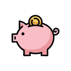 pink piggy bank