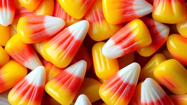 A Colorful Pile of Candy Corn: Festive Halloween Treats