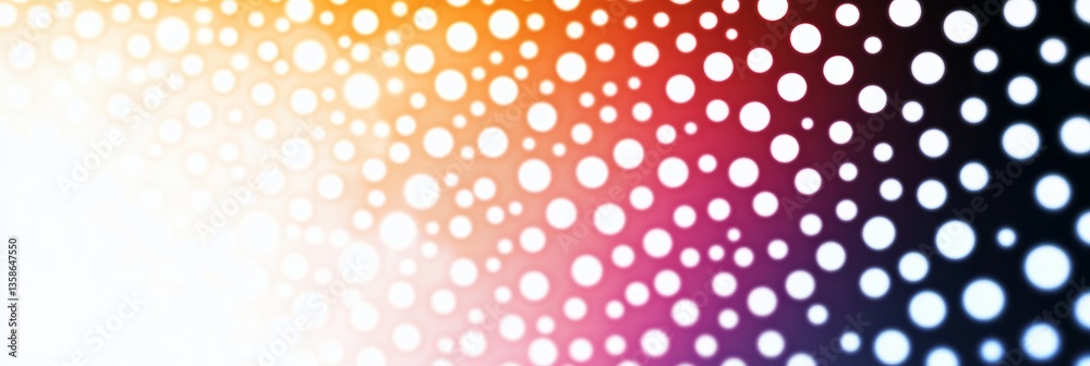 Poster colorful pattern of circles creating a vibrant abstract design in a gradient backdrop