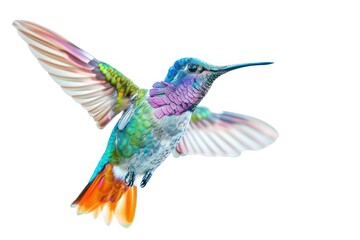 Obraz premium Colorful hummingbird in flight
