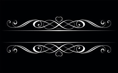 Vintage black and white element. Graphic vector design. Damask graphic ornament