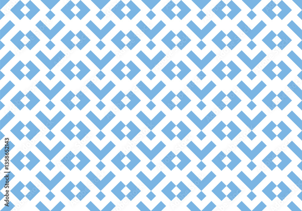Leinwandbilder abstract geometric pattern. a seamless vector background. white and blue ornament. graphic modern pa
