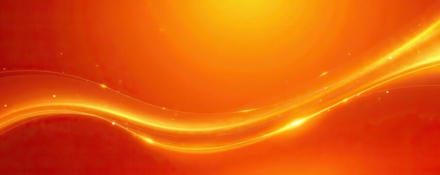 Luxurious orange background with elegant gold lines, modern wave design, perfect for sales, ads, events, awards, web banners,  wave,  elegant
