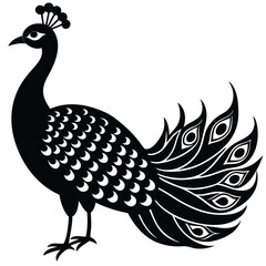 Adobe IllustrPeacock Vector Shilhouette Bundle Set Collectionator Artwork