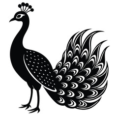 Fototapeta premium Adobe IllustrPeacock Vector Shilhouette Bundle Set Collectionator Artwork