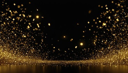 Black background with golden lights
3