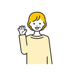 上半身のポーズ_シンプルなシニアの女性02