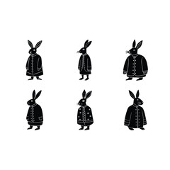 Fototapeta premium A Rabbit in a Chinese Coat - Unique Graphic Design File for Digital Projects