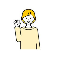 上半身のポーズ_シンプルなシニアの女性02