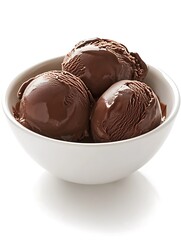 Chocolate ice cream in bowl